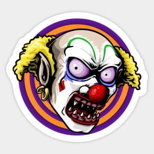 angry scary clown Sticker